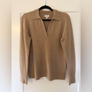 J. Crew Women's V-Neck Sweater in Tan